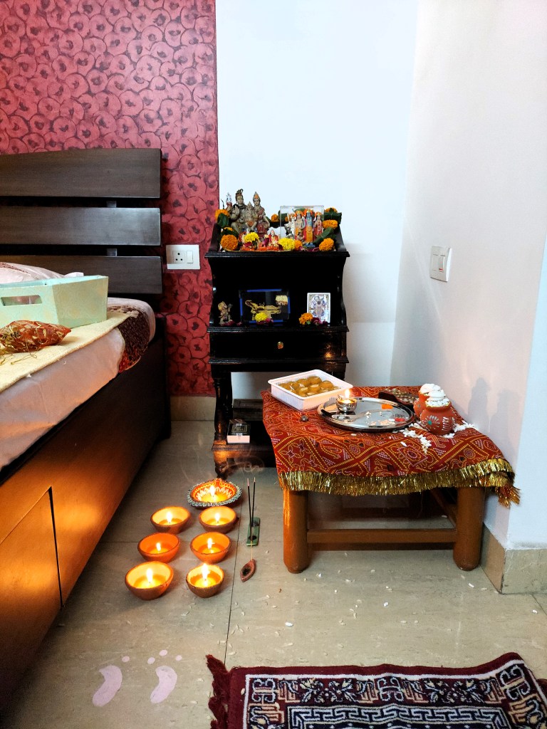 The puja corner all spruced up